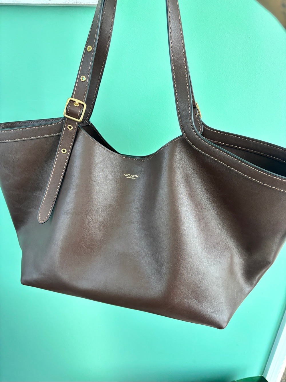 Coach Gramercy tote in maple CAM00 EUC!
